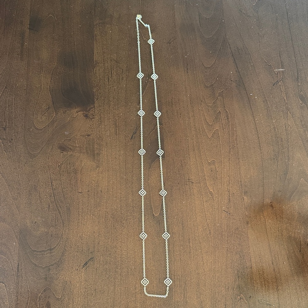 Kendra Scott Gold Station Necklace with Geometric Accents